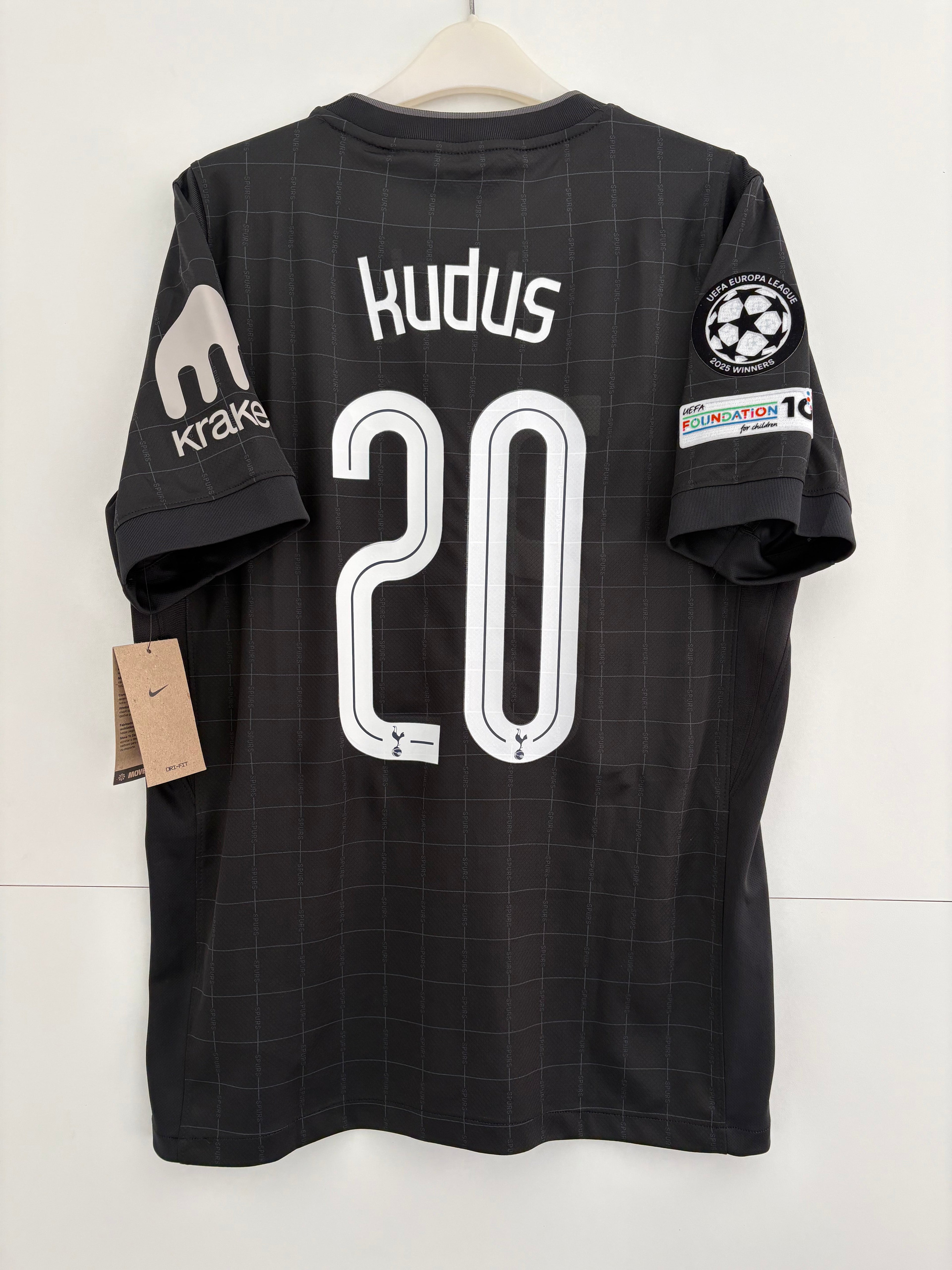 Tottenham 2025/26 Away Shirt - Kudus 20 - Medium
