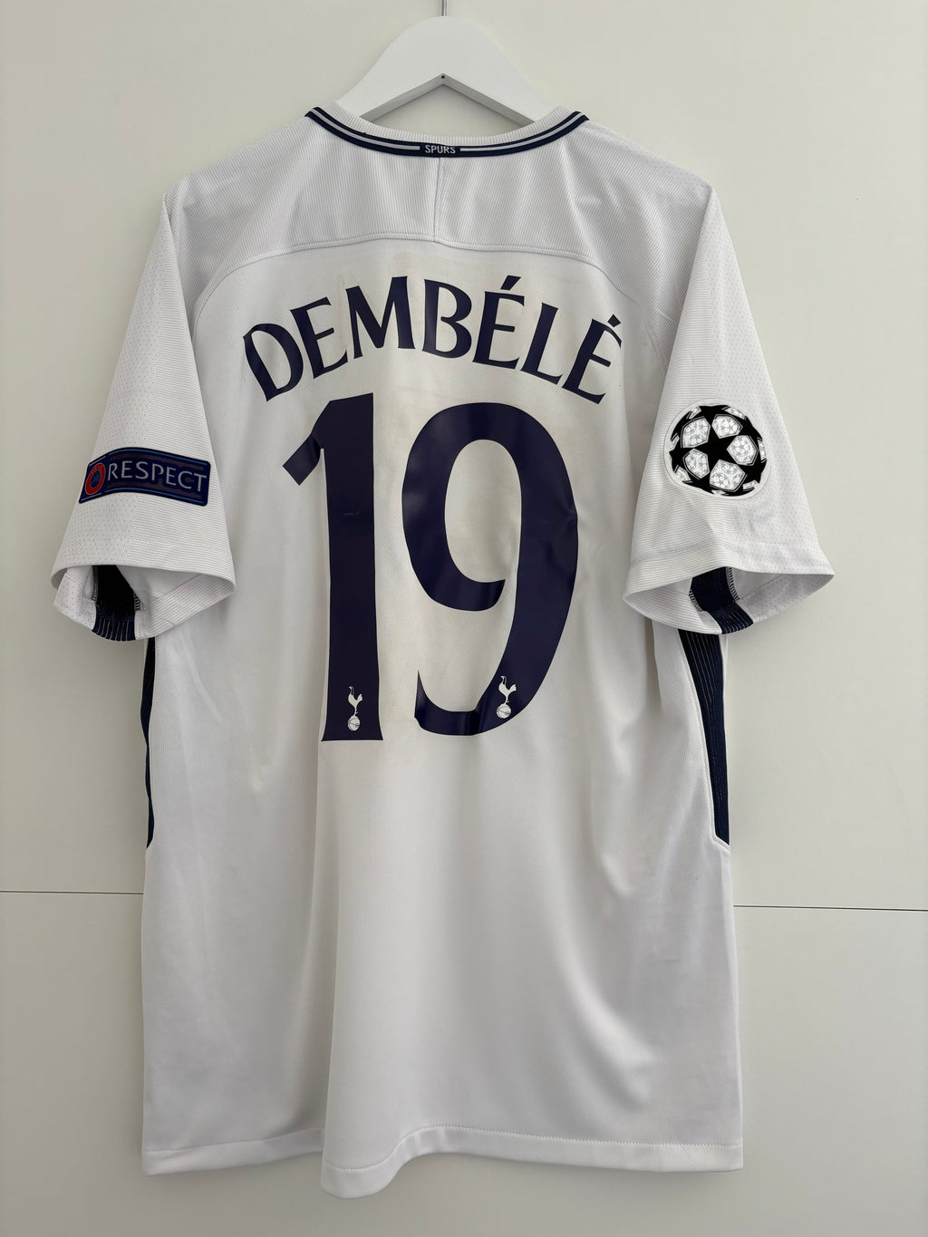 Tottenham 2017/18 Home Shirt - Dembélé 19 - Large